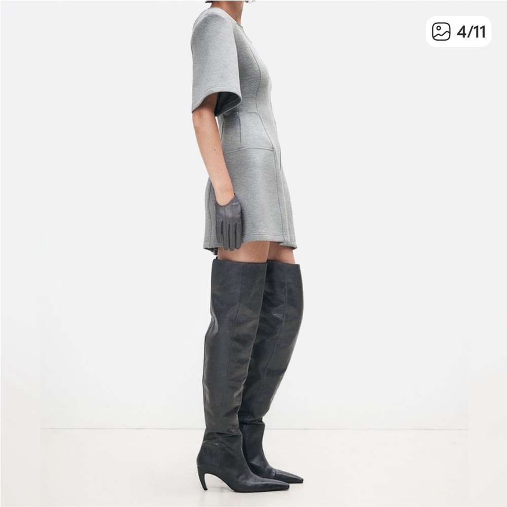 BRAND NEW H&M Studio Gray Hourglass T-Shirt Dress in XS - Picture 4 of 11